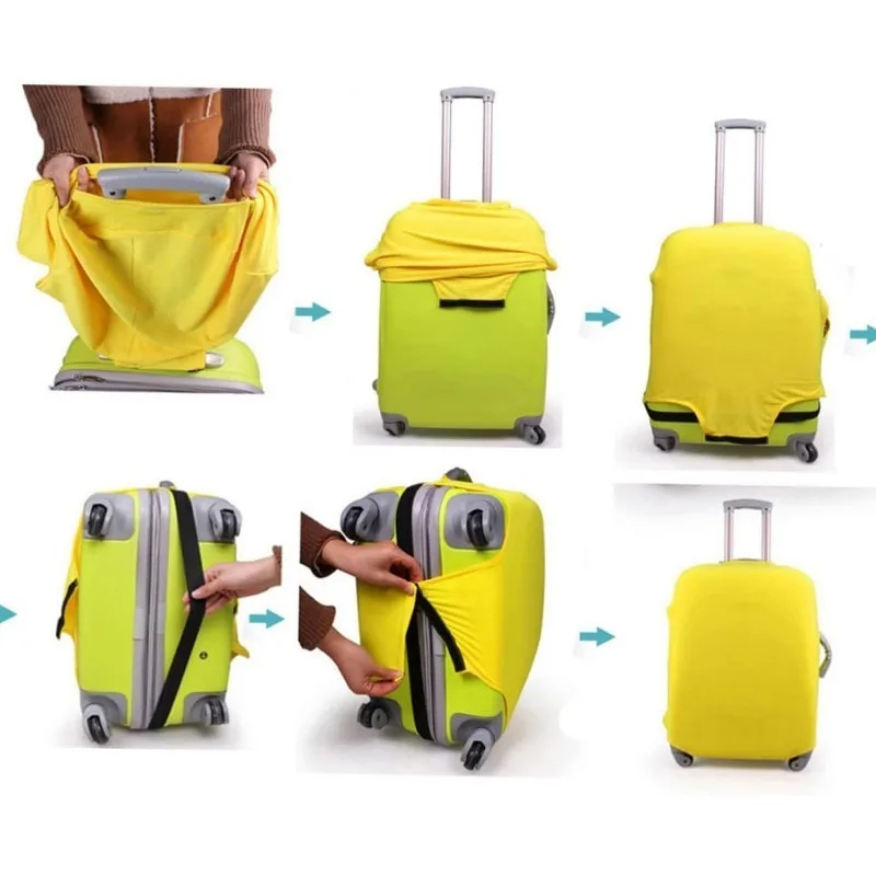 Luggage Cover Suitcase Protector Elastic Travel Fabric Luggage Cover for 18-28 Inch Rolling Suitcase Case Dustproof Accessories 6