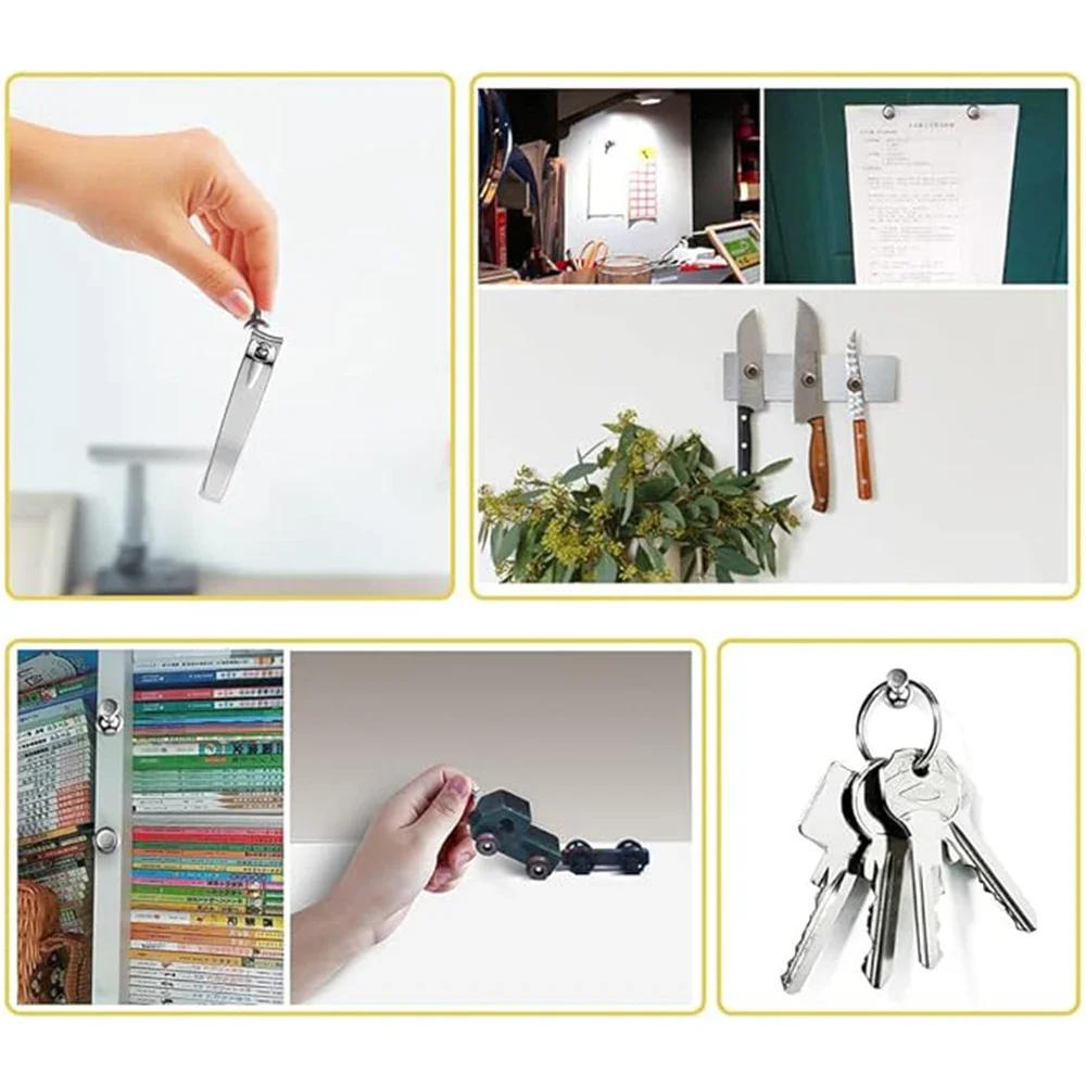 10PCS Magnetic Nail Office Calligraphy And Painting Refrigerator Strong Magnet Nail Teaching Whiteboard Magnetic Nails 12x16mm