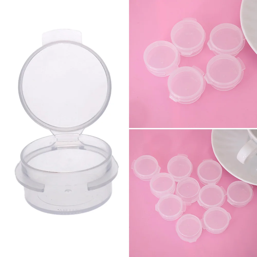 100Pcs 5g Make Up Jars Mini Sample Bottle Sealing Pot Face Cream Container Plastic Transparent Case Salad Sauce Portable Box