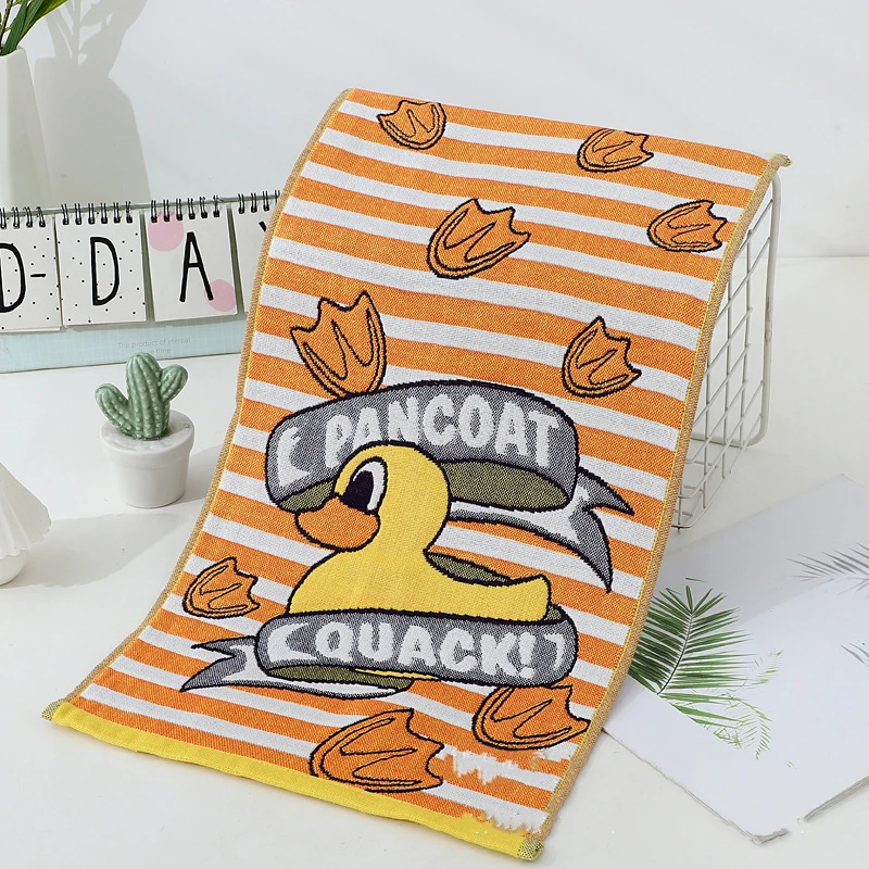 3 Pieces Kawaii Cartoon Cats Gauze Cotton Hand Towel 25*50 for Children Adults Bathroom Kitchen
