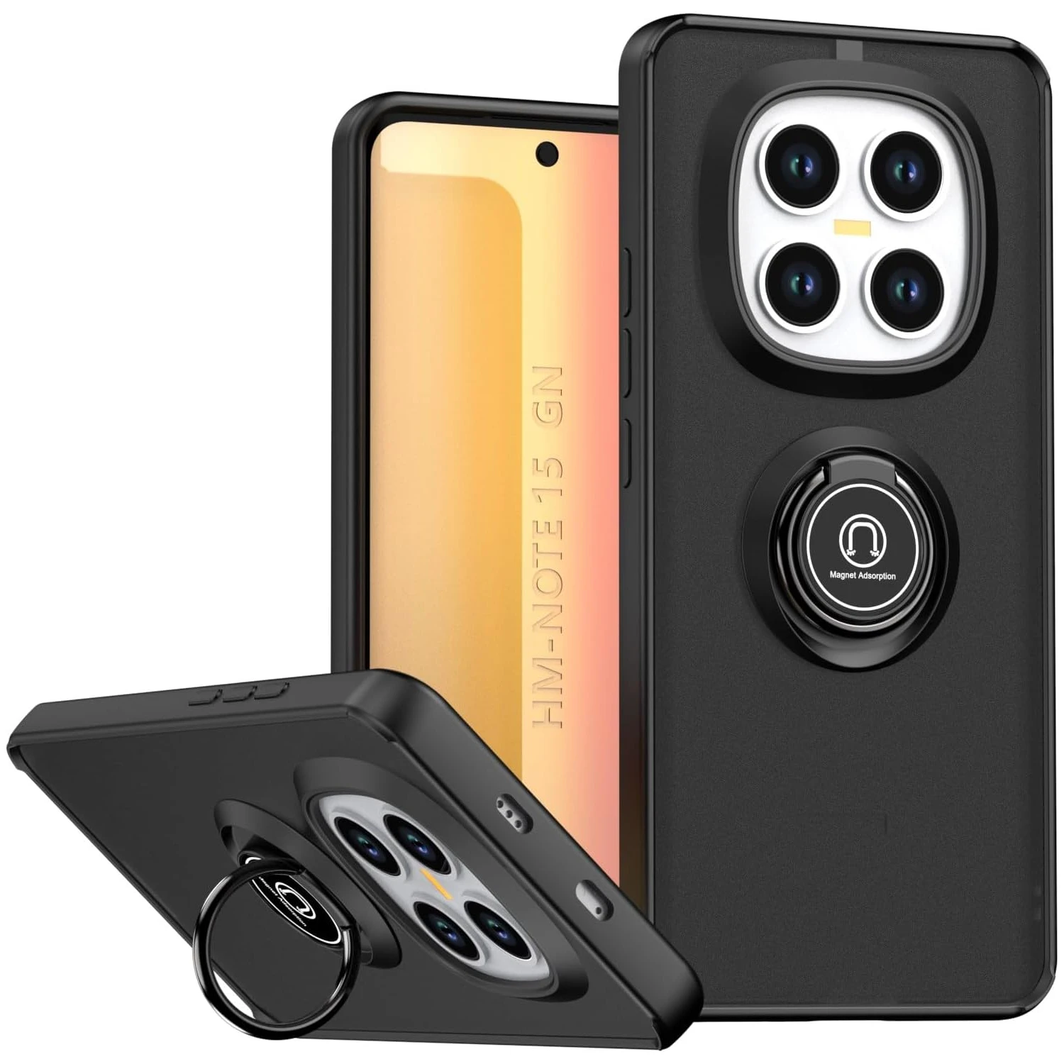 Shockproof Matte Case with Magnetic Stand and Ring Holder