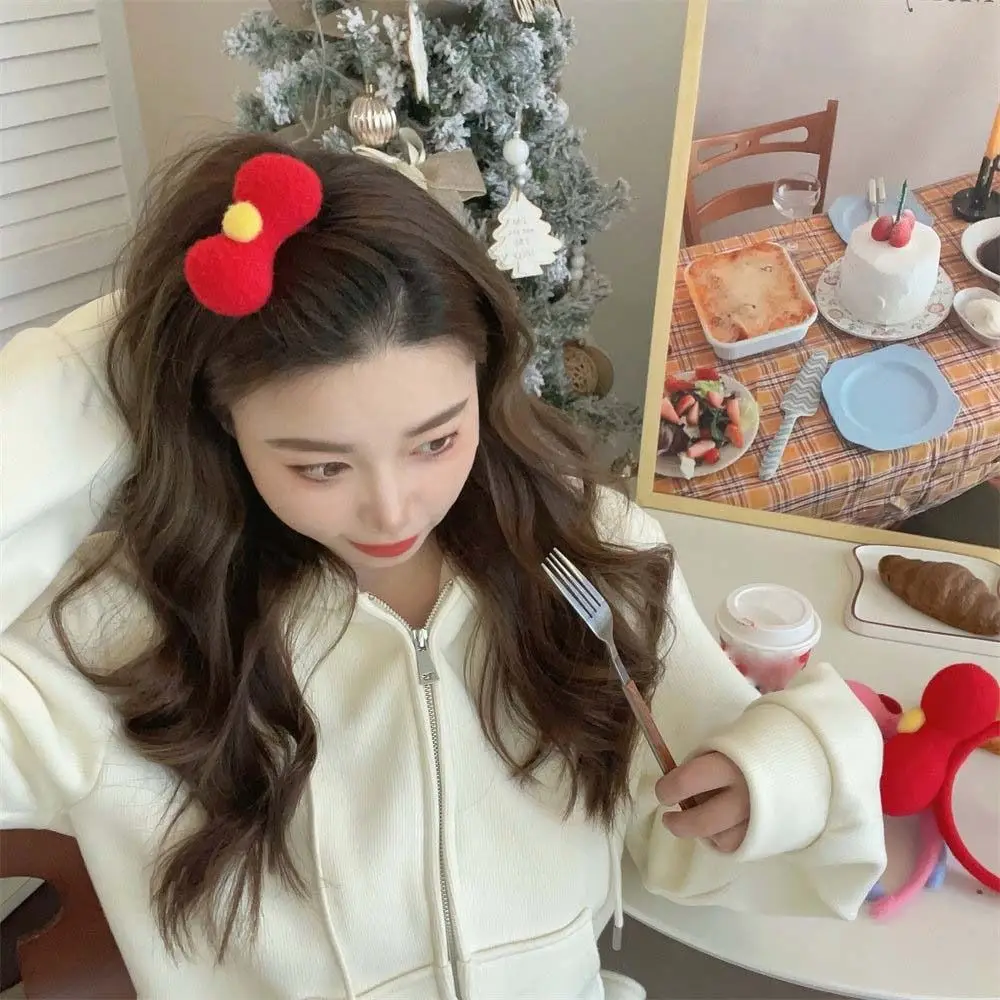 

Large Bowknot Hair Hoop Fashion Hairpins All-match Plush Bow Hair Clip New Year Korean Style Cartoon Headband Party