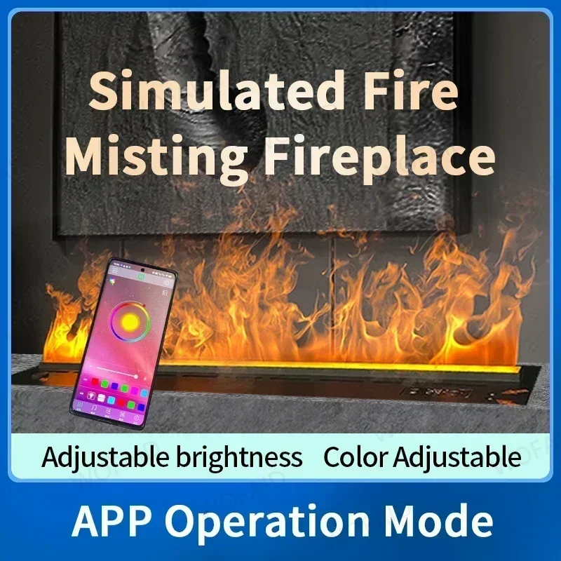 Smart Home Steam Fireplace For Living Room LED Simulated Flame 3D Water Vapor Fireplace TV Decorative Electric Wall