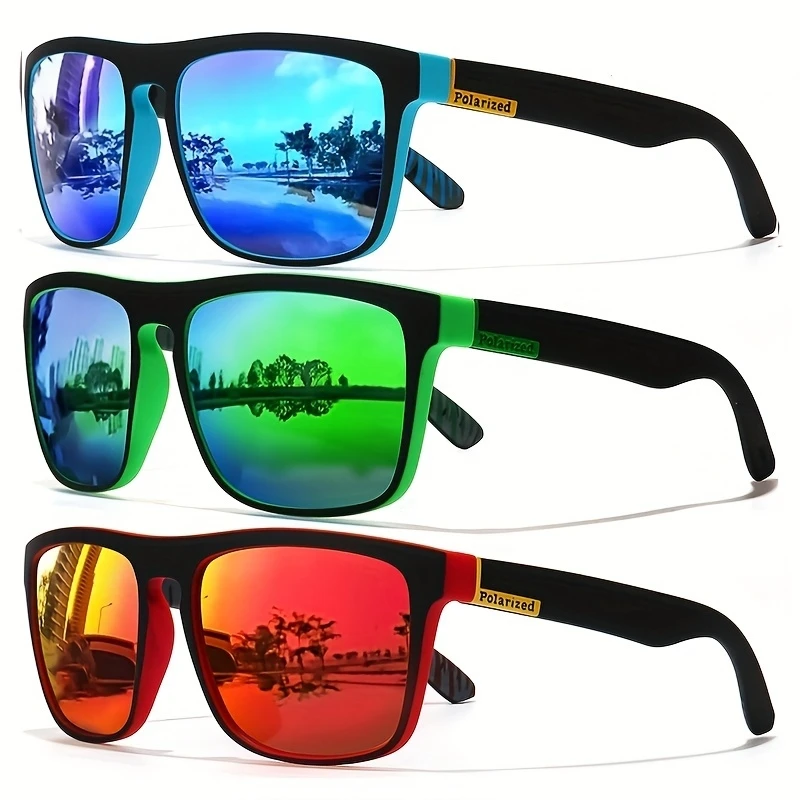 Vintage Square Polarized Sunglasses Men Women Driving Fishing Brand Designer...