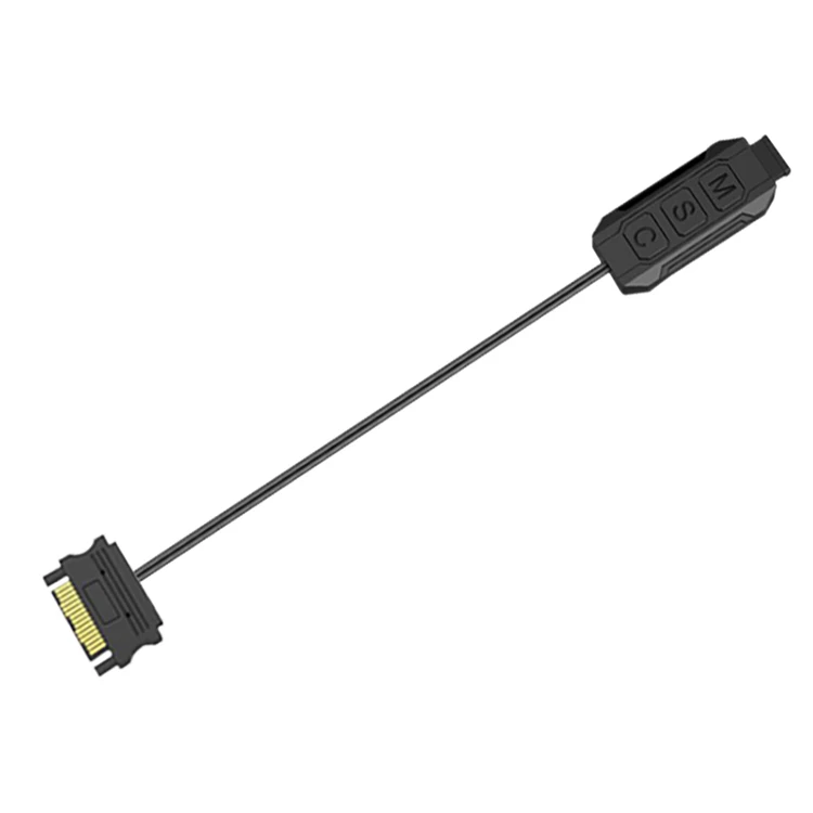 TEUCER LC-S50R ARGB 5V 3PIN to SATA Interface Extension Cable Light Controller w