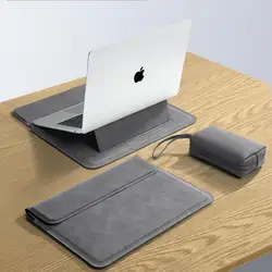 Versatile Laptop Sleeve Case for 13 - 15.6 Inch Devices - Stylish and Protective Bag for Men and Women (Deep Grey Set)