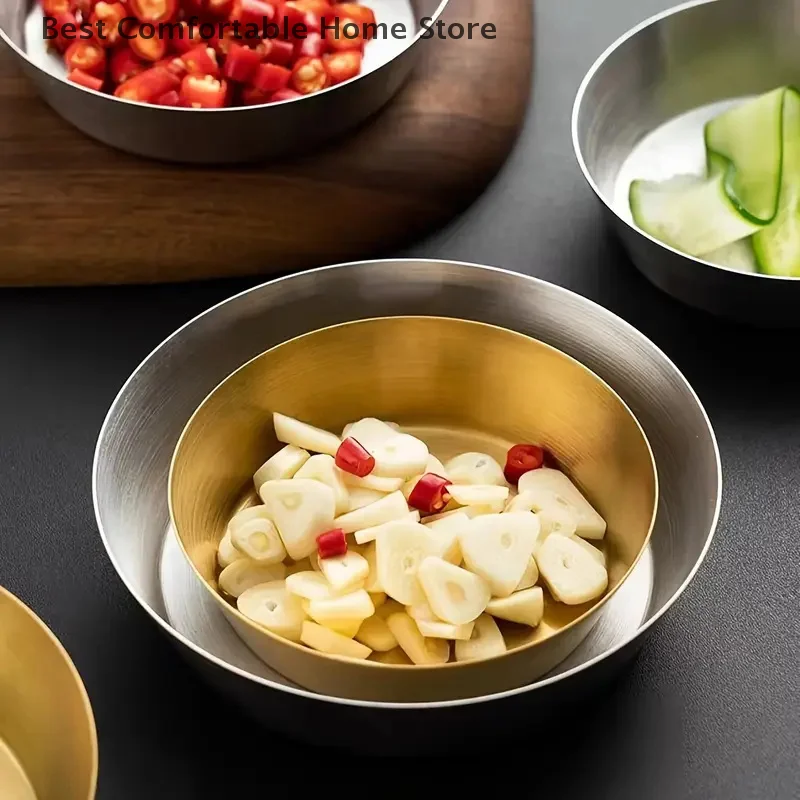 Korean Stainless Steel Salad Bowl Cooking Basins Household Egg Beating Baking Kitchen Utensil Basin Kimchi Bowl Rice