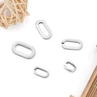 Anneaux ouverts ovales en acier inoxydable, connecteurs vierges pour la fabrication de bijoux, fournitures pour bricolage, collier, Bracelet, boucles d'oreilles, accessoires, matériaux 6