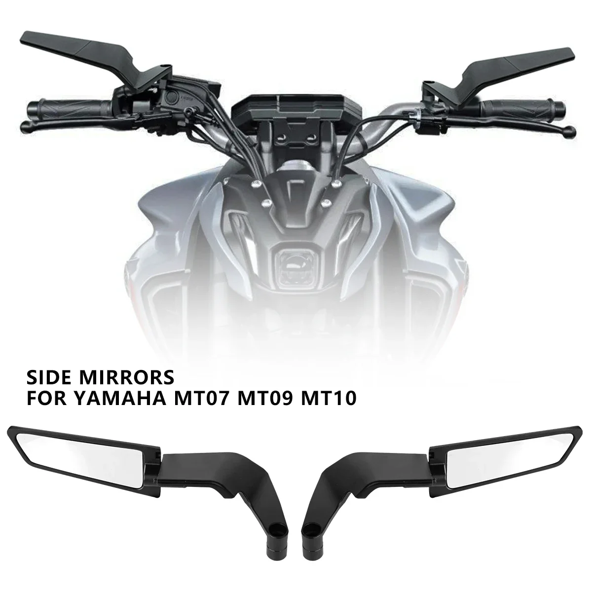Motorcycle Mirrors For YAMAHA MT 07 MT07 MT 09 MT09 SP 10 MT10 SP Stealth Winglets Rotate Adjustable Kits
