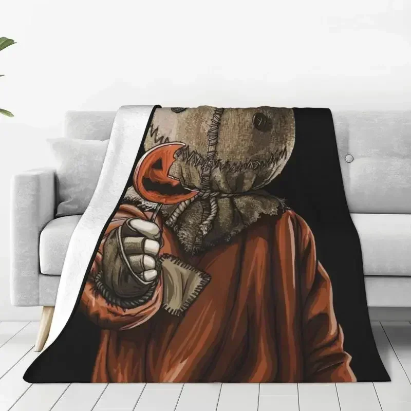 Halloween Trick R Treat Sam Pumpkin Warm Flannel Throw Blanket for Bedroom Office Bedspreads S411896e26f66403081a62c1c4ed12f19g