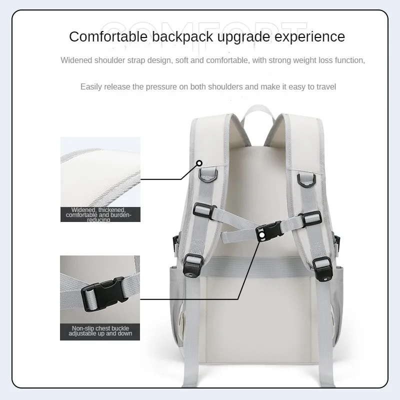 VNINE backpack for junior high school girls in 2024, new simple, lightweight, large capacity, high school college student travel