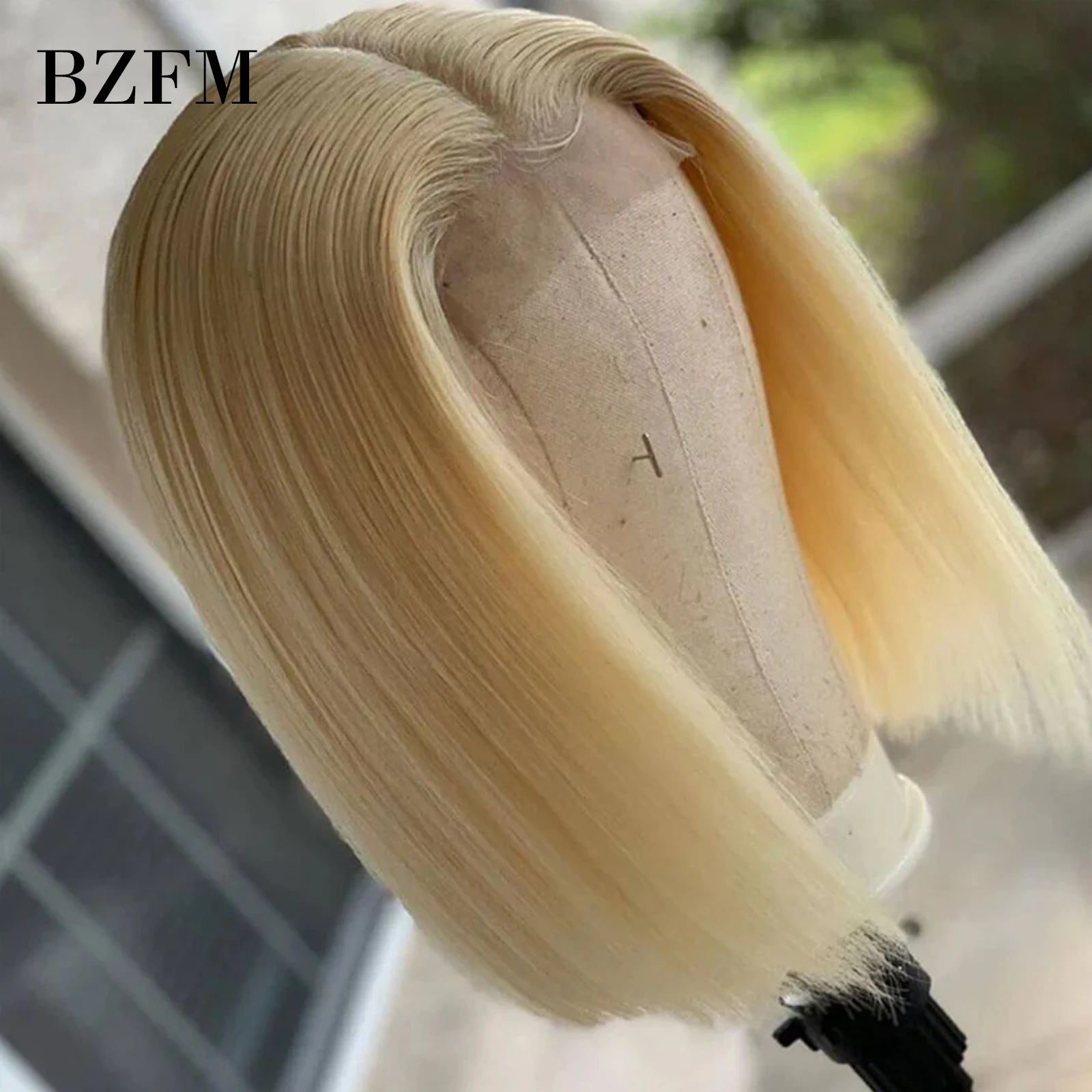 12 Inch Short Straight Bob Human Hair Wigs for Black Women 180 Density 13x4 Lace Frontal Wig 613 Blonde Colored Lace Front Wigs
