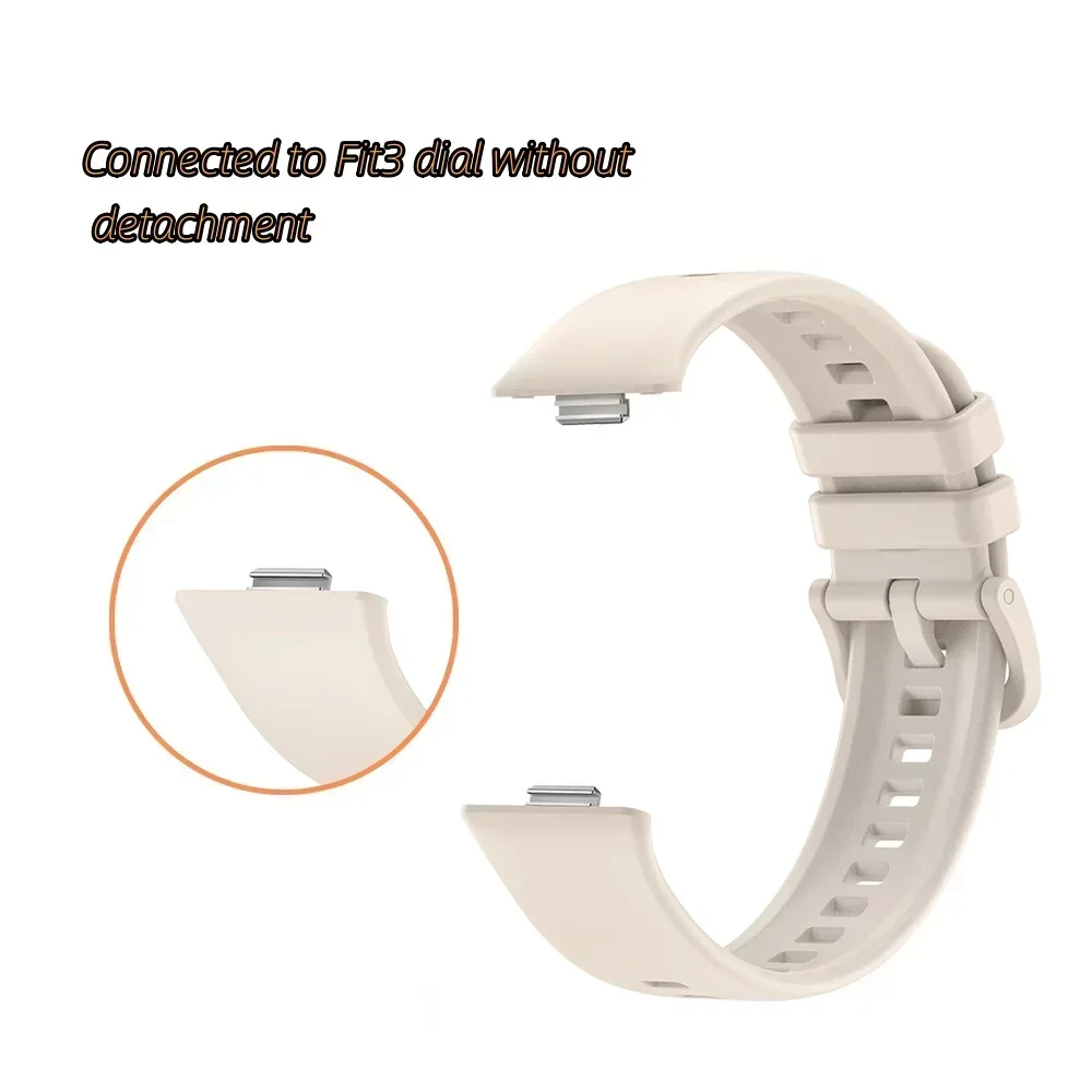 Silicone Band For Huawei Fit 3 Watch Waterproof Sport Strap Watch Band For Huawei Fit3 Smartwatch Bracelet Accessories Correa