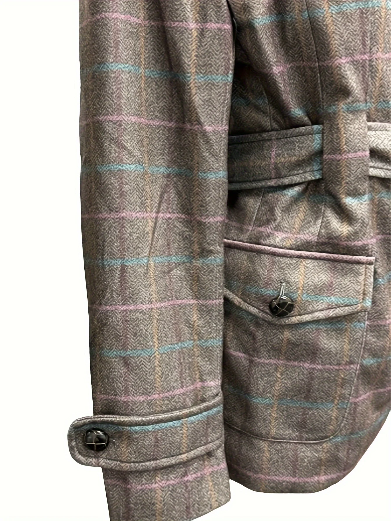 New Men Blazers Retro Plaid Elegant Blazer Men's Formal Single Breasted Flap Pocket Lapel Suit Jacket for Spring Fall Business