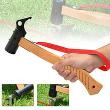 

Outdoor Camping Tent Peg Hammer Hiking Fishing Stainless Steel Stakes Remover Ground Nail Puller Hammer Gardening Tools