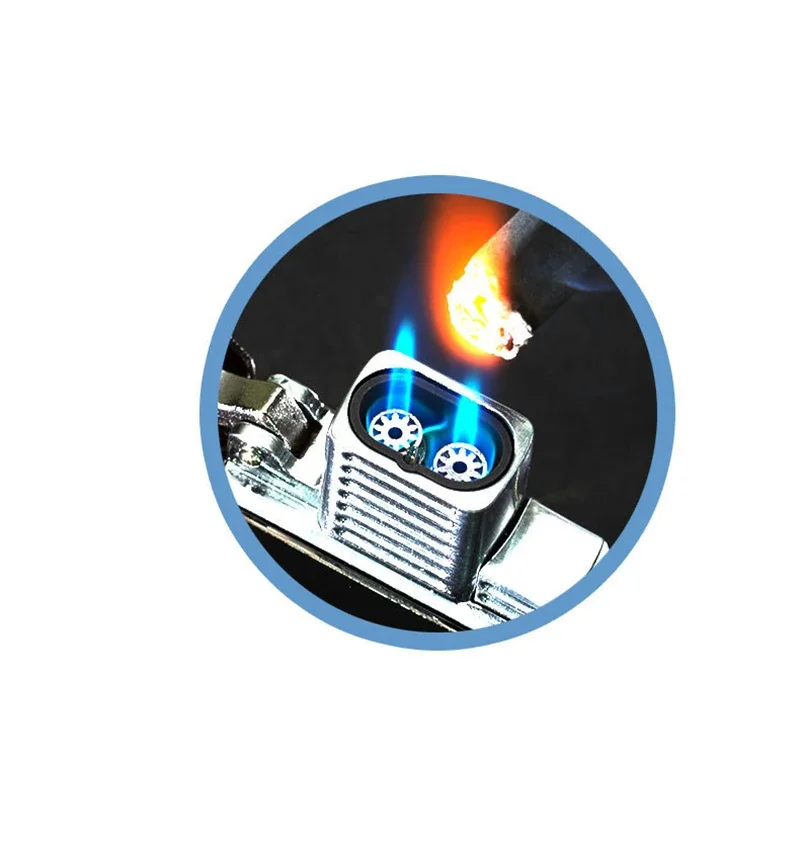 ZORRO dual fire torch insert lighter gas jet windproof flint gasoline oil inflatable butane kerosene liner DIY tool