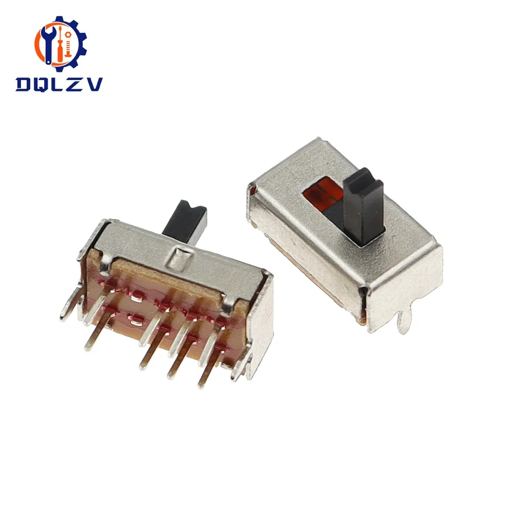 Фото Переключатель SS23D07 SS23D07VG5, 8 контактов, 3 положения, 2 п3 т, с двойной вертикальной раздвижной ручкой, высота 5 мм №2
