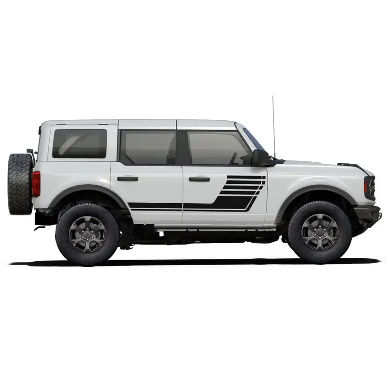 

Hockey center body side stripes graphics decals compatible with Ford Bronco