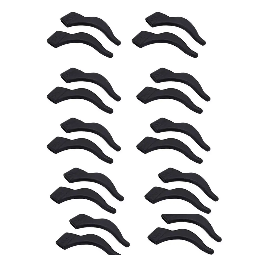

10Pairs Black Eyewear Slip Sets Sunglasses Silicone Ear Hook Spectacle Leg