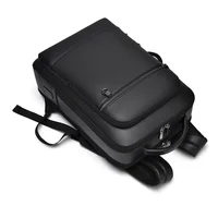 Sac à dos exécutif hommes sacoche en cuir PU USB charge porte-documents bureau voyage ordinateur portable bureau affaires épaule sac à dos mâle 5