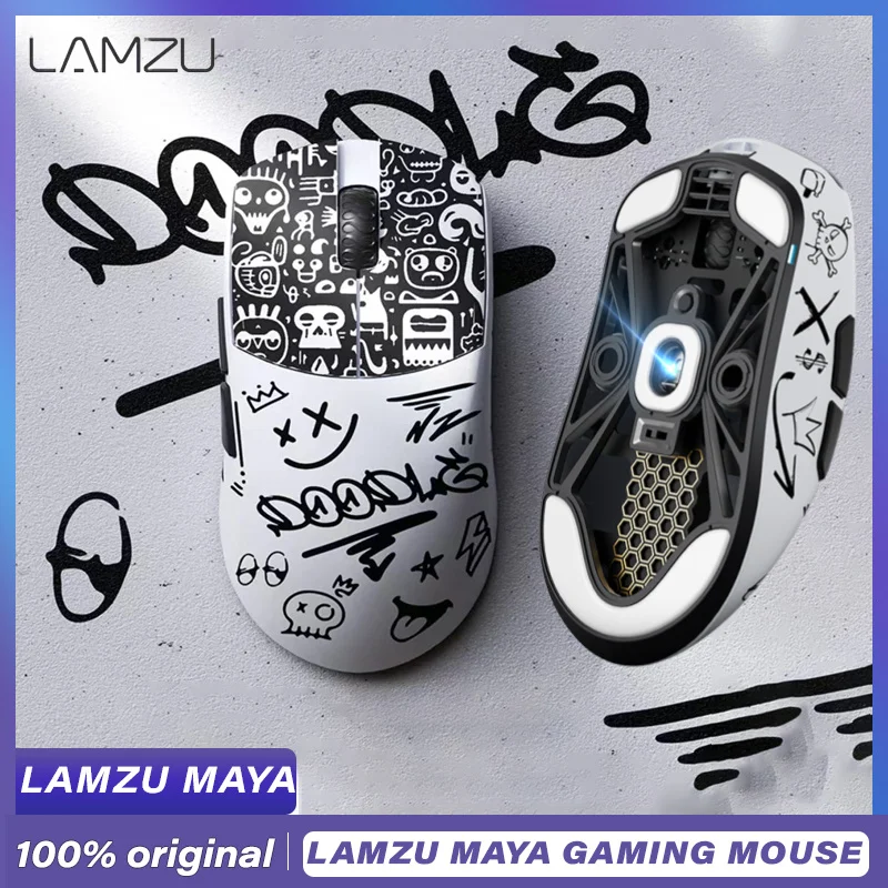 マウス・トラックボール LAMZU MAYA 45g Lamzu Maya Gaming Mouse Cloud Gray Lightweight 45G 26000Dpi