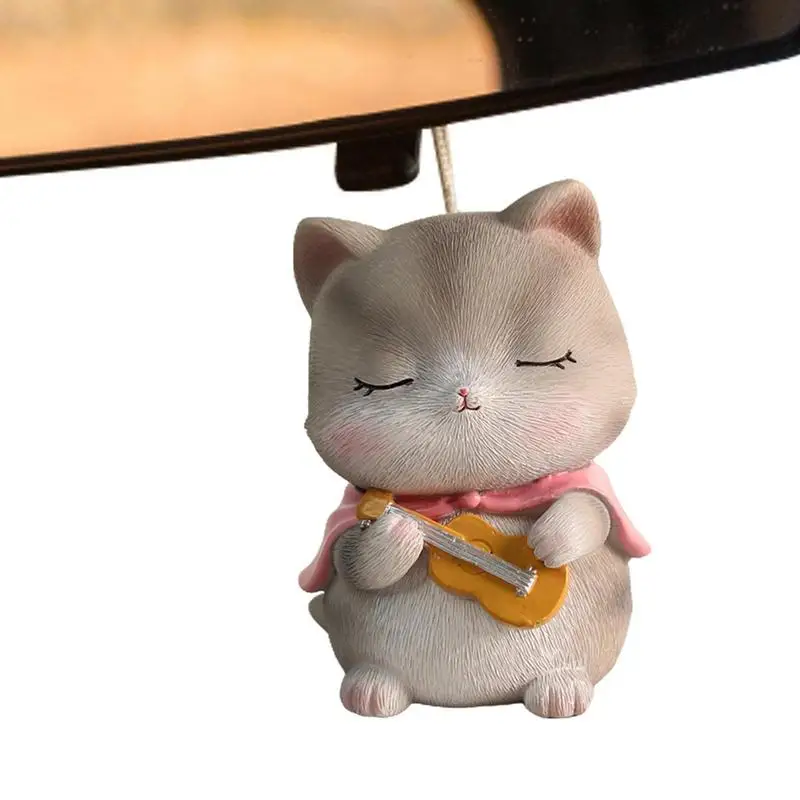 

Миниатюрные фигурки кошек, автомобиль, планшетофон, котенок, садовая статуэтка, маленькая фигурка животного, декоративная мини-Статуэтка для спальни в помещении