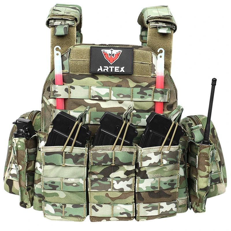 Tactical Vest Triple Magazine Pouch 1000D Nylon Fabric Quick Release 6094K Hunting Airsoft Combat Accessories