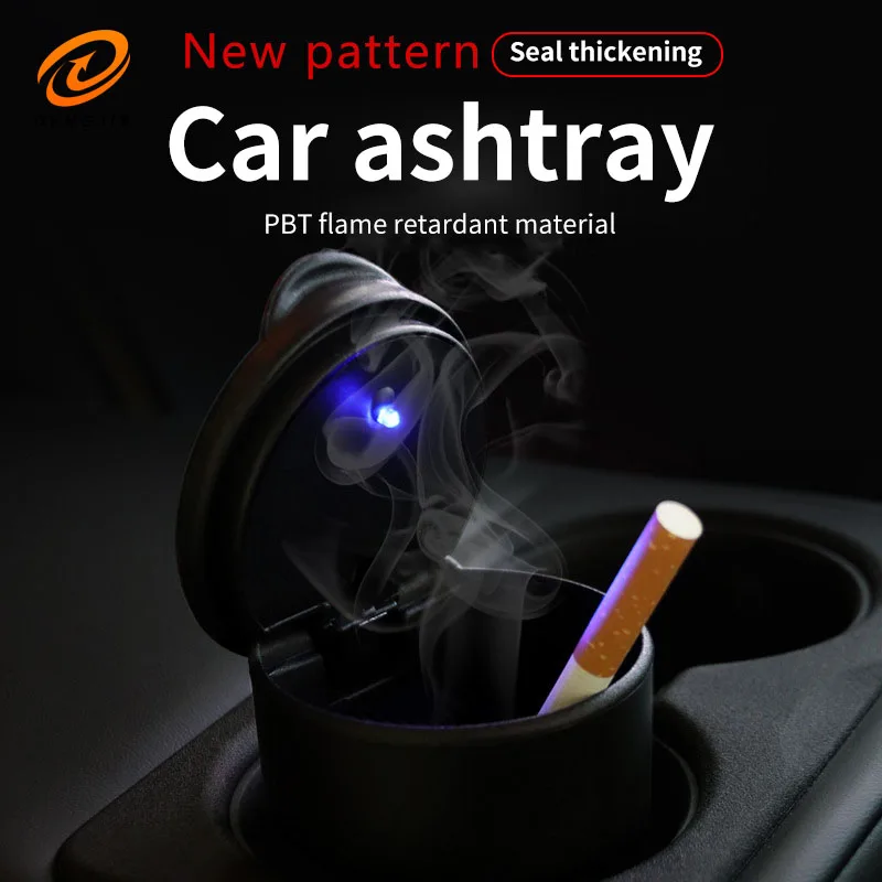 Car Ashtray LED Light Cover Plastic Portable car ashtray