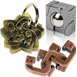 Challenging Metal Puzzle Set: Engaging Brain Teasers (3PCS Set)