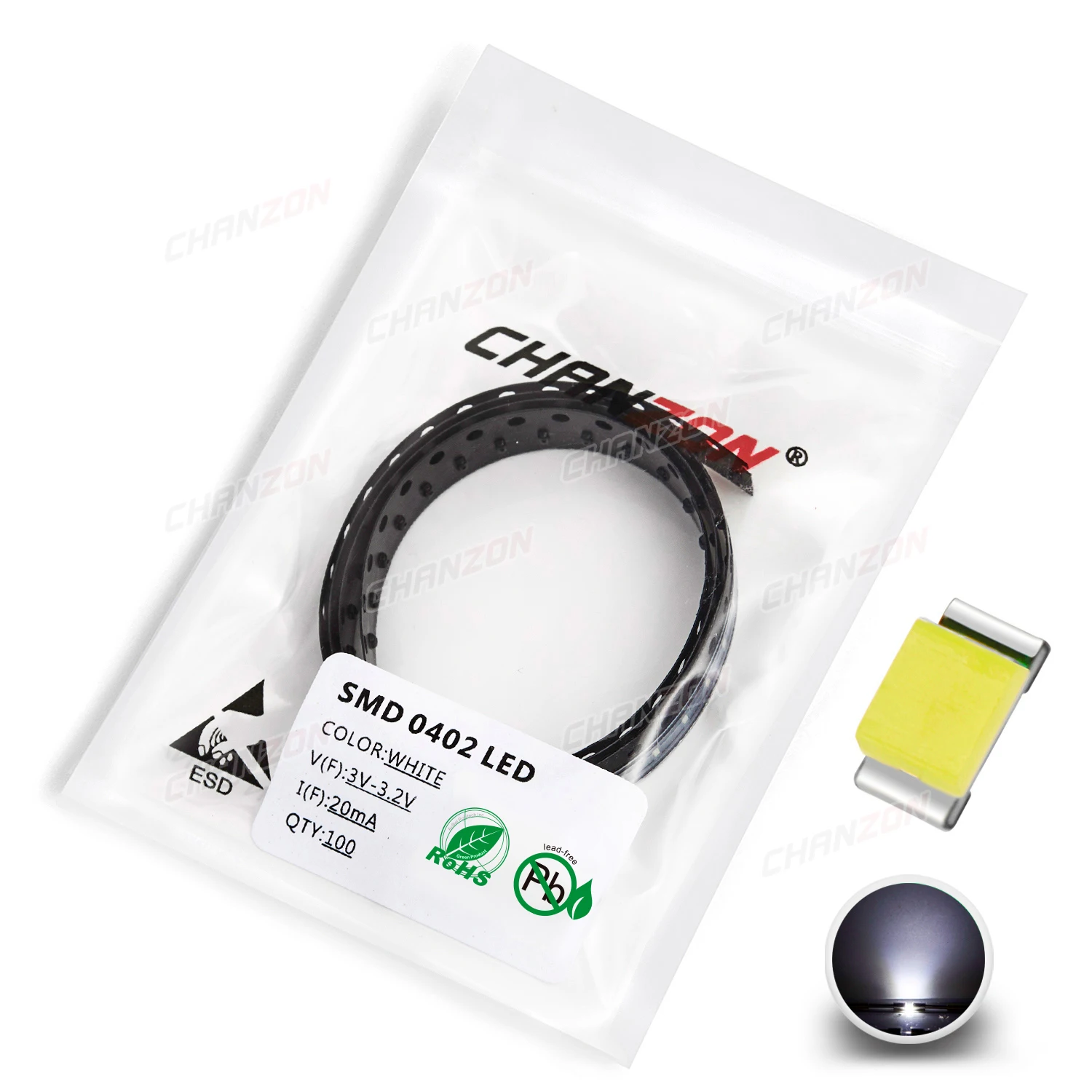 100Pcs 0402 SMD LED 방출 다이오드 칩 따뜻한 흰색 빨간색 녹색 파란색 노란색 주황색 2V 3V SMT 마이크로 작은 표면 실장 DIY PCB 램프