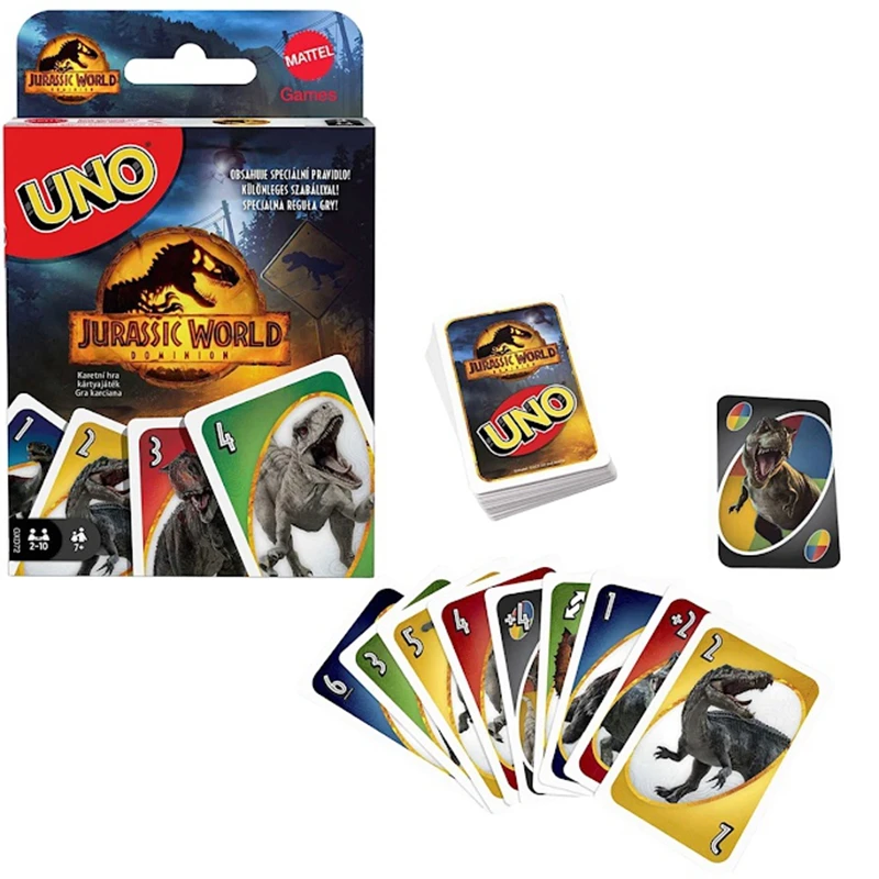 

UNO Jurassic World Playing Matching Cards FLIP Boardgame Cartoon Pokemon Pikachu TOTORO Poker Card Family Funny Party Game Toys