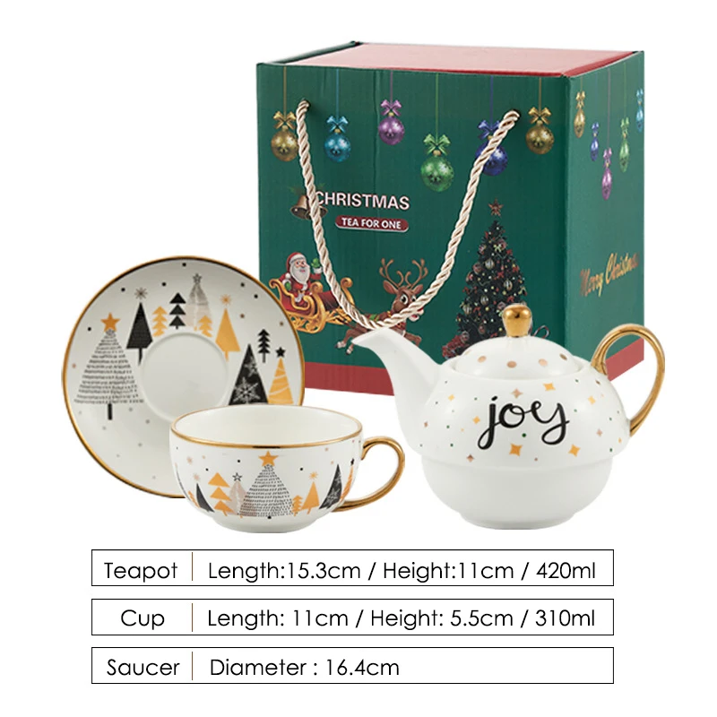 Théière Père Noël SANTA – Céramique Multicolore, Neuve, Jamais Servie, Décor Noël
