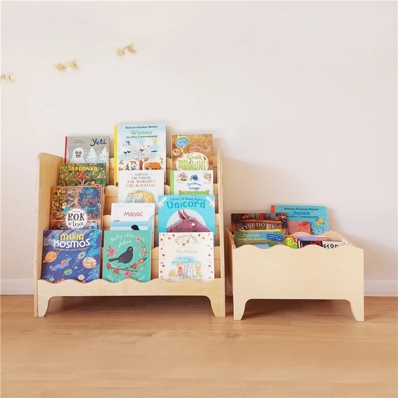 Wooden Bookcase Bookshelf plywood with rear storage Furniture