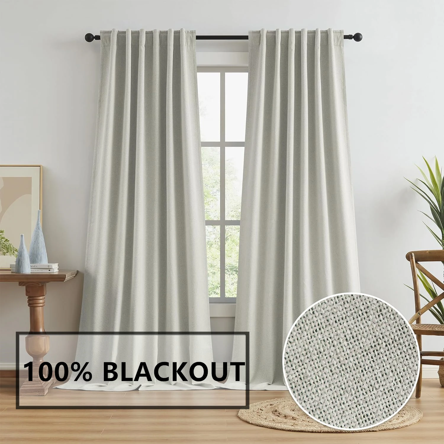 

Custom Made 310cm Height Double-Sided 100% Blackout Living Room Extra Long Curtains High Ceiling Bedroom Window Curtains