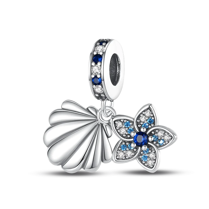 

Luxurious 925 Sterling Silver Charm Ocean Shell Pendant Bead Fit Original Pandora Bracelet&Bangle Woman Birthday Fashion Jewelry