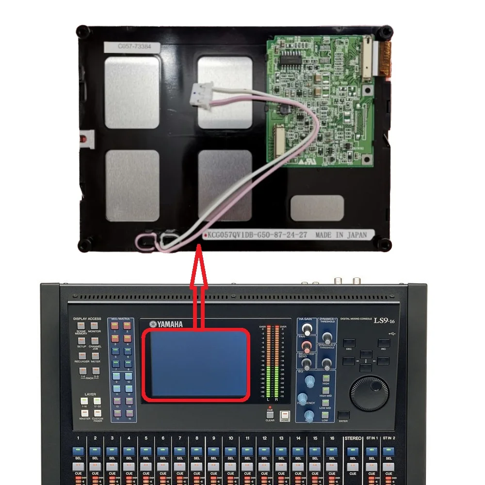 Display Lcd Da 5.7 Pollici Per Yamaha Ls9 Motif Xs8 Series Sintetizzatore Console Di Miscelazione Digitale Riparazione Dello Schermo A Matrice