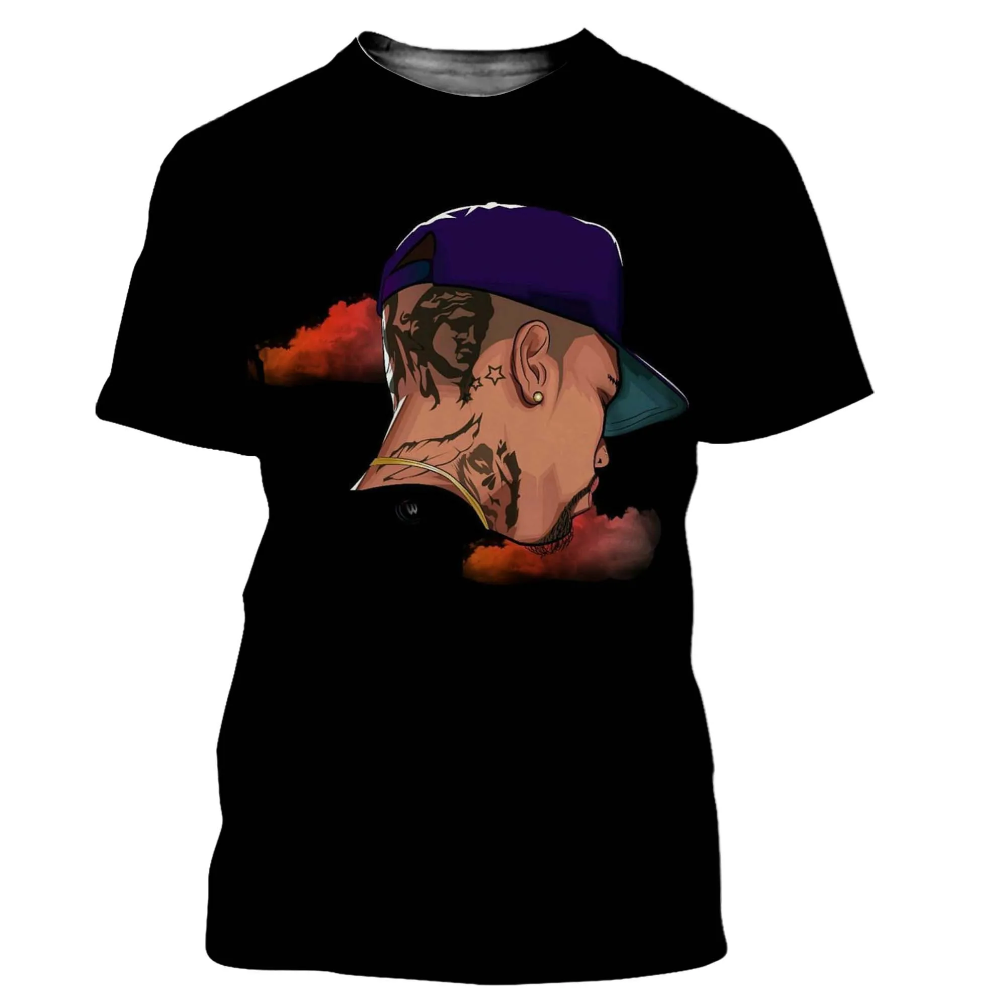 

Chris Brown Men/women New Fashion Cool 3D Printed Summer T-shirts Tshirt Street wear Top Loose Comfortable O-neck Short Sleeve