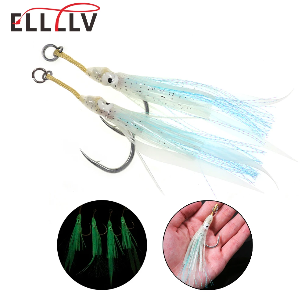 Kit Ligne Pêche Mer - Bas De Ligne Résistant Eau Salée - Leurres Crevettes Bois - 2 Modèles