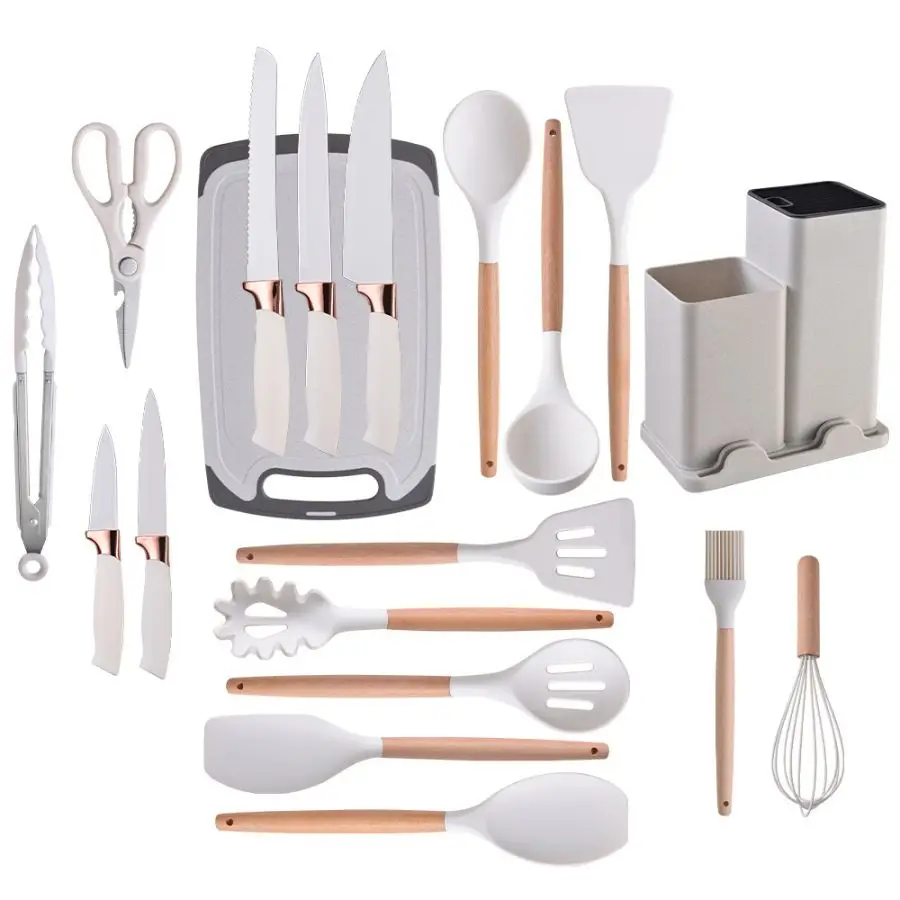 19 Piece Food Grade Silicone Kitchenware Set