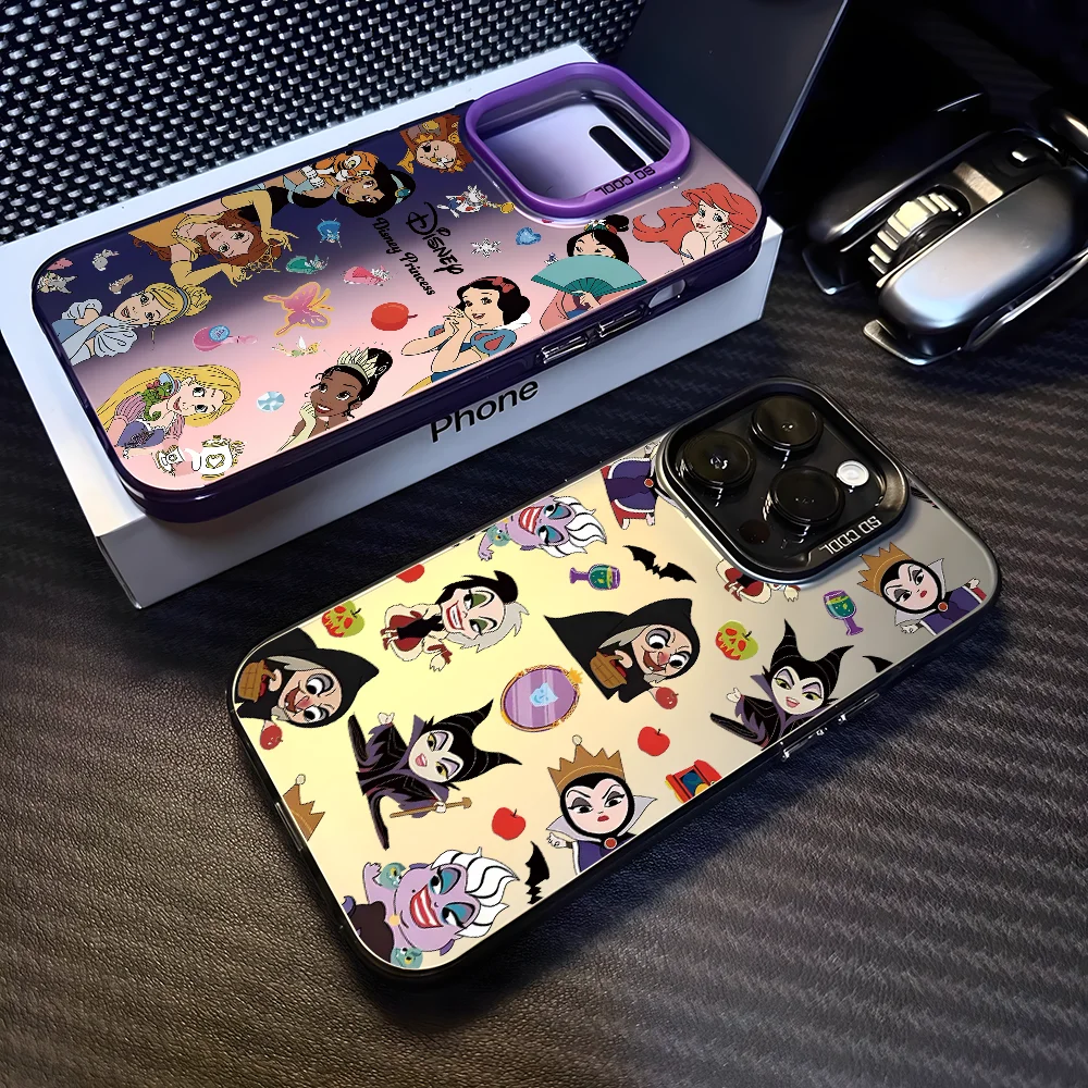 Enchanting Cartoon Princess Witch Villain Colorful Silver Phone Case Cover