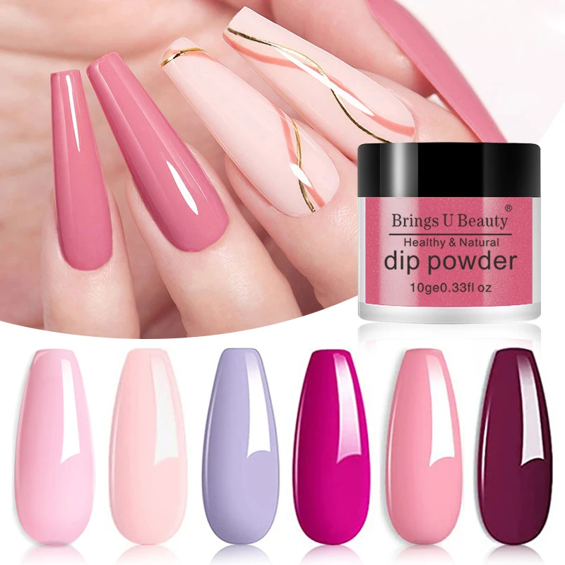 10g Dipping Powder Pure Color Flash Nail Dust Decorative Resin Pigment Nail Art Needs Primer And