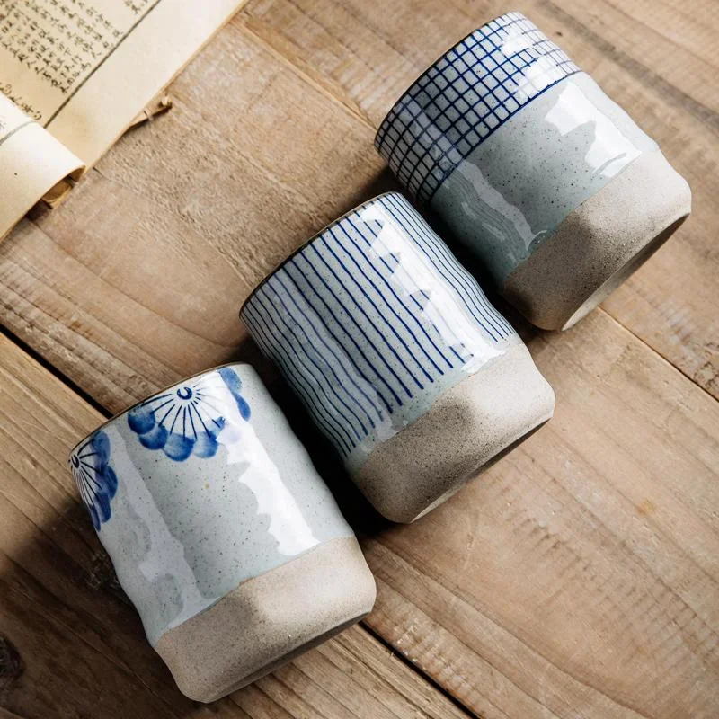 Tea Cup Retro Ceramic Tea Cup 200ml/300ML Japanese Mug Tea House Restaurant Master Cup 1pc