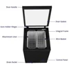 3.5 Cu Ft Chest Freezer 2 Removable Baskets  Quiet Compact Freezer 7 Temperature Settings - Black 2