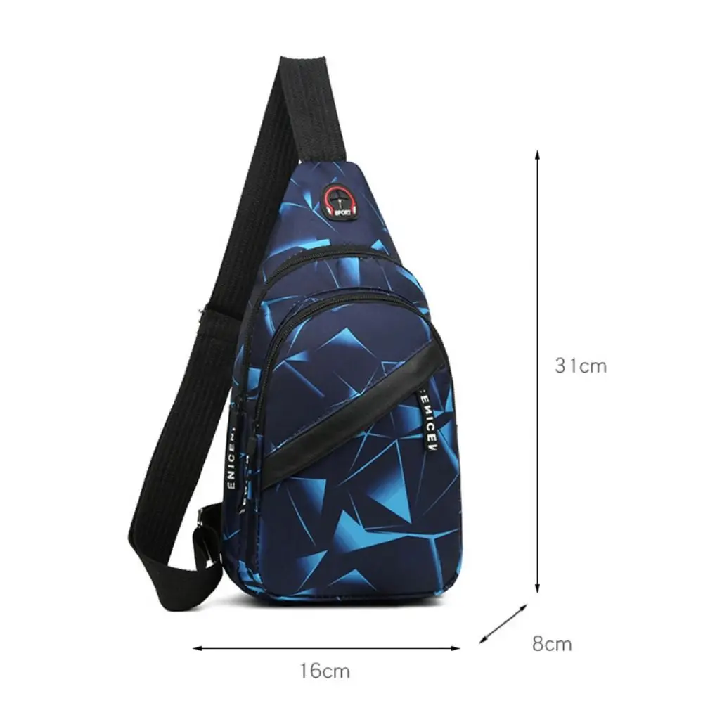 New Oxford Cloth Travel Chest Bag Black Blue Red Large Capacity Sling Shoulder Bag Multifunctional Mobile Phone Bag Unisex