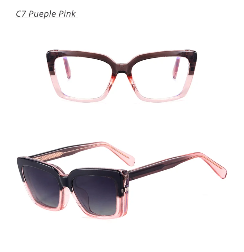 2025 Trend Brillengestell Frau 2-in-1 Damen-Sonnenbrille Luxus Designer Cat Eye Brille Damen Magnet Clip On Brille Zero – Detail 13