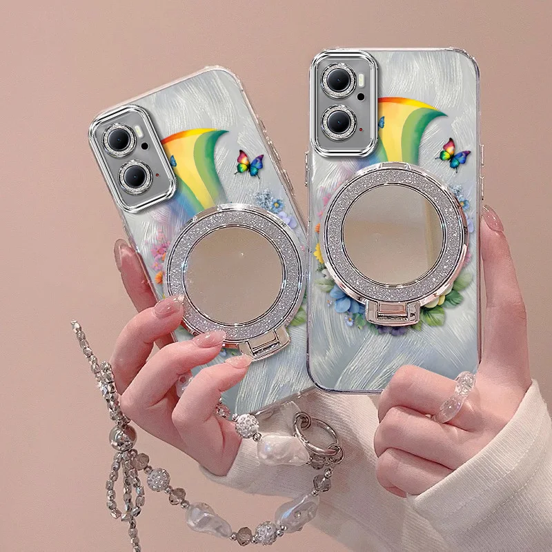 Rainbow Phone Case Set with Lanyard and Stand - 3 Piece Bundle