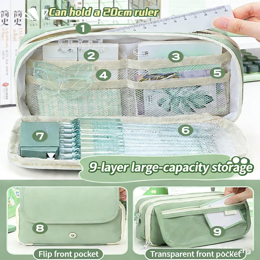 귀여운 고양이 발 모양 필통, 스트레스 해소 고양이 발 모양 문구 가방, 신학기 카와이 9단 필통, 사무용품