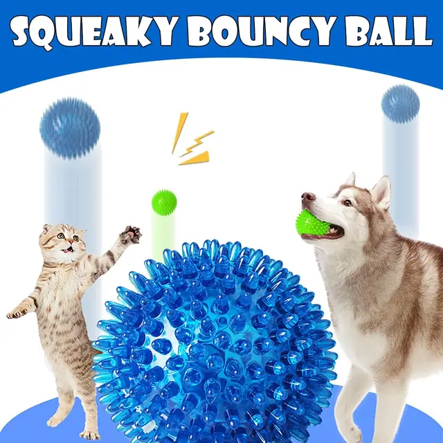 S411ad15eaa0f4787806439691df6d4acp.jpg 3/6Pcs Squeaky Dog Ball Toys,Dog Chew Balls for Boredom, Floatable Pool Dog Toys,Puppy Teeth Cleaning Toys for Small Medium Dogs