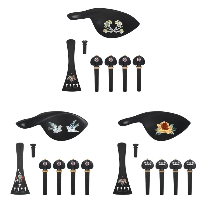 

Violin Peg Endpin Ebony Violin Tailpiece Violin Tuner Pegs Chin Rest Tuning Pegs