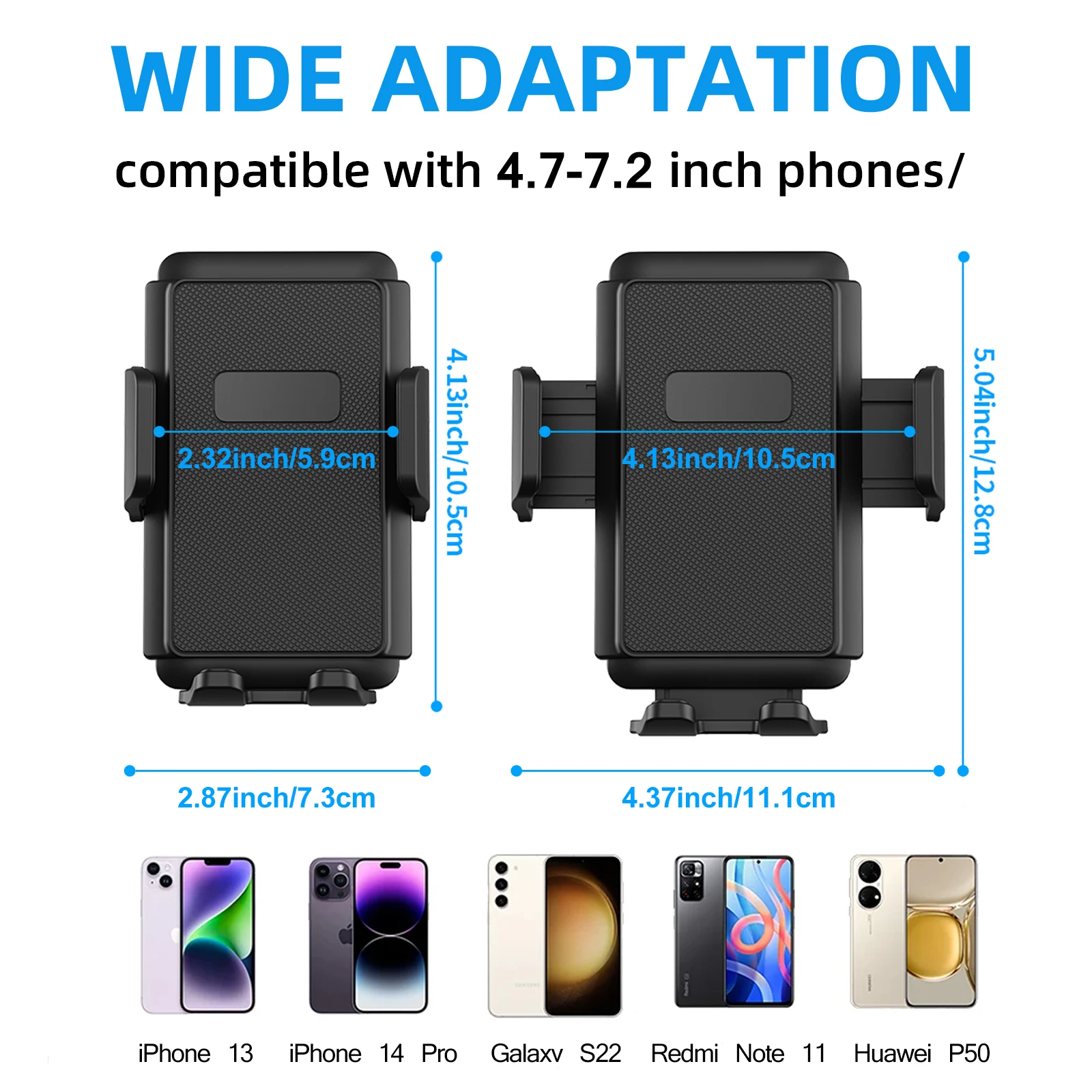 【Trusted】 2024 Wider Clamp & Metal Hook Car Phone Holder Vent Phone Holders for Your Car Vent Mount Automobile.